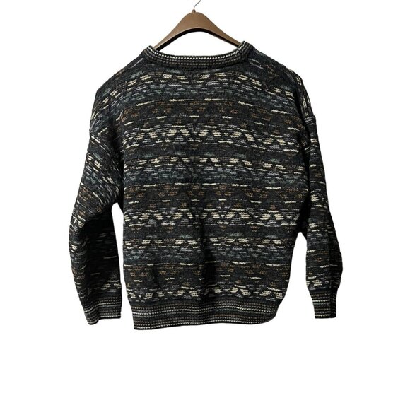 North Winds  Knitted Sweater Mens Size Large Geometric Grandpacore‎ Classic VTG - Picture 2 of 11
